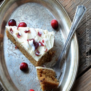 Starbucks Cranberry Bliss Bars Copycat Recipe on Plate with Bite on Fork