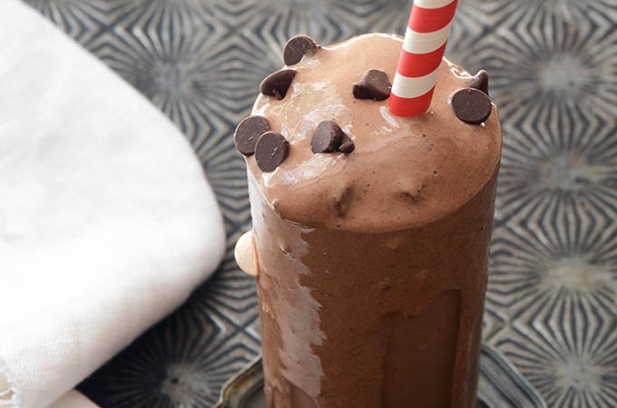 Super Thick Decadent Double Chocolate Milkshake
