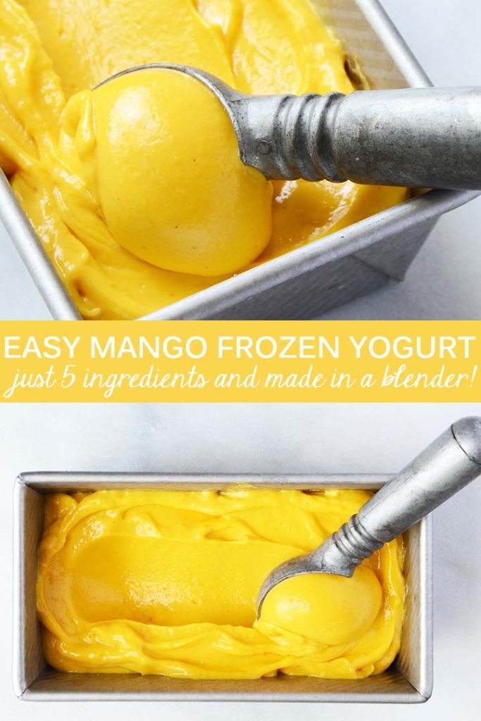 Easy Mango Frozen Yogurt Recipe Pin