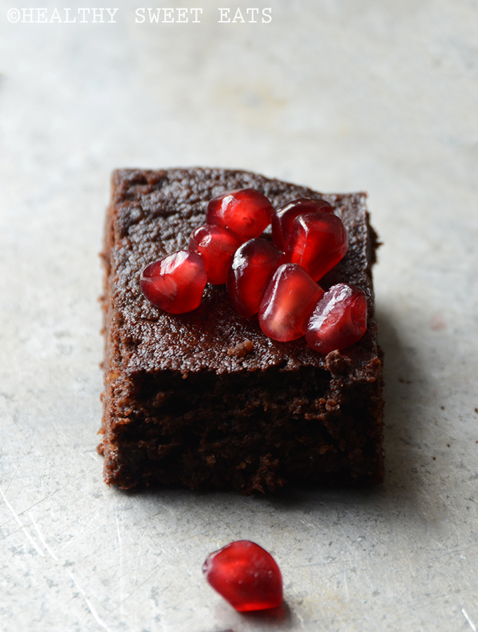 Festive Dark Chocolate Peppermint Brownies