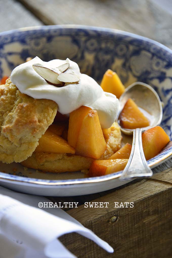 Gluten Free Shortcake with Easy Peach Topping 1
