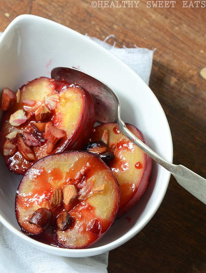 Honey Roasted Plums with Almond 1