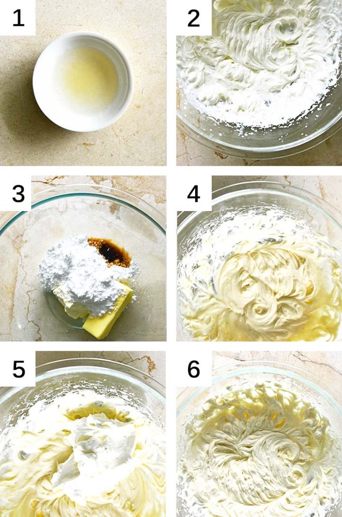 how to make keto vanilla buttercream collage